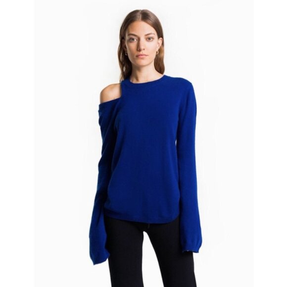 A.L.C Hamilton Sweater Wool Cashmere Cut Out Shoulder Womens XS - Picture 1 of 10